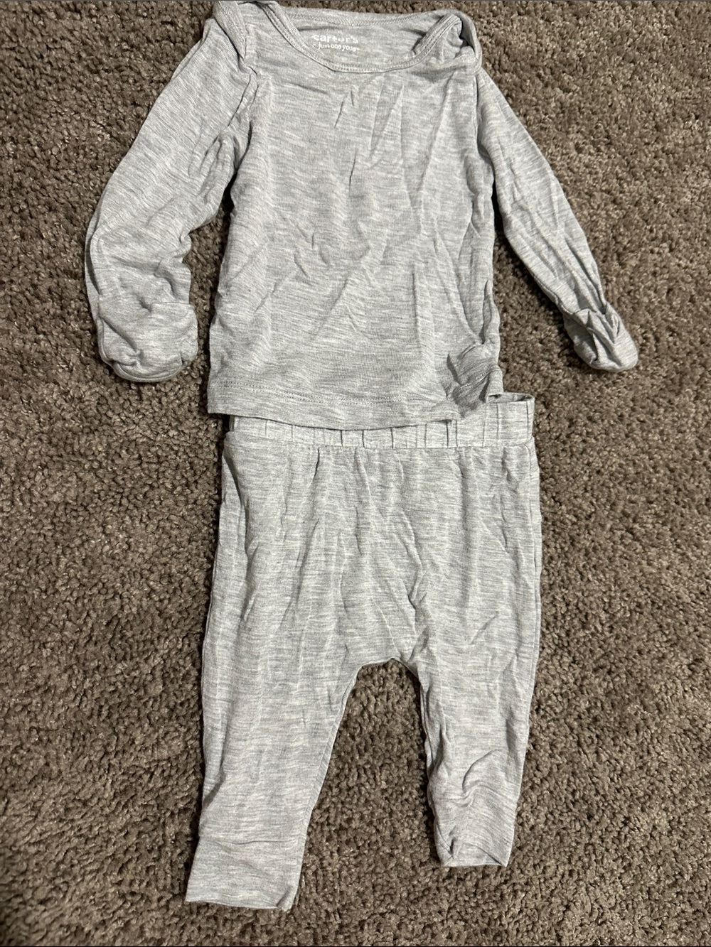 Carter's Light Gray Two-Piece Pajama Set